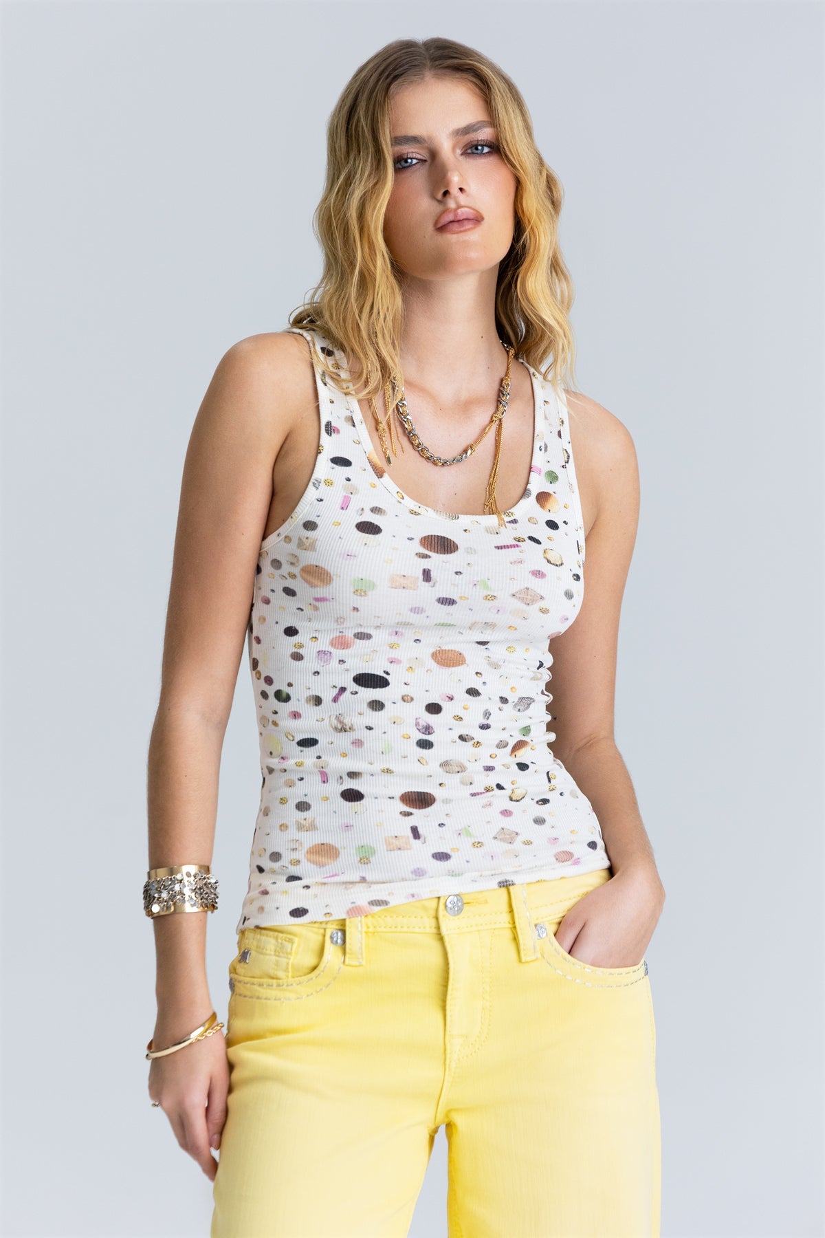 Bijou Graphic Rib Tank