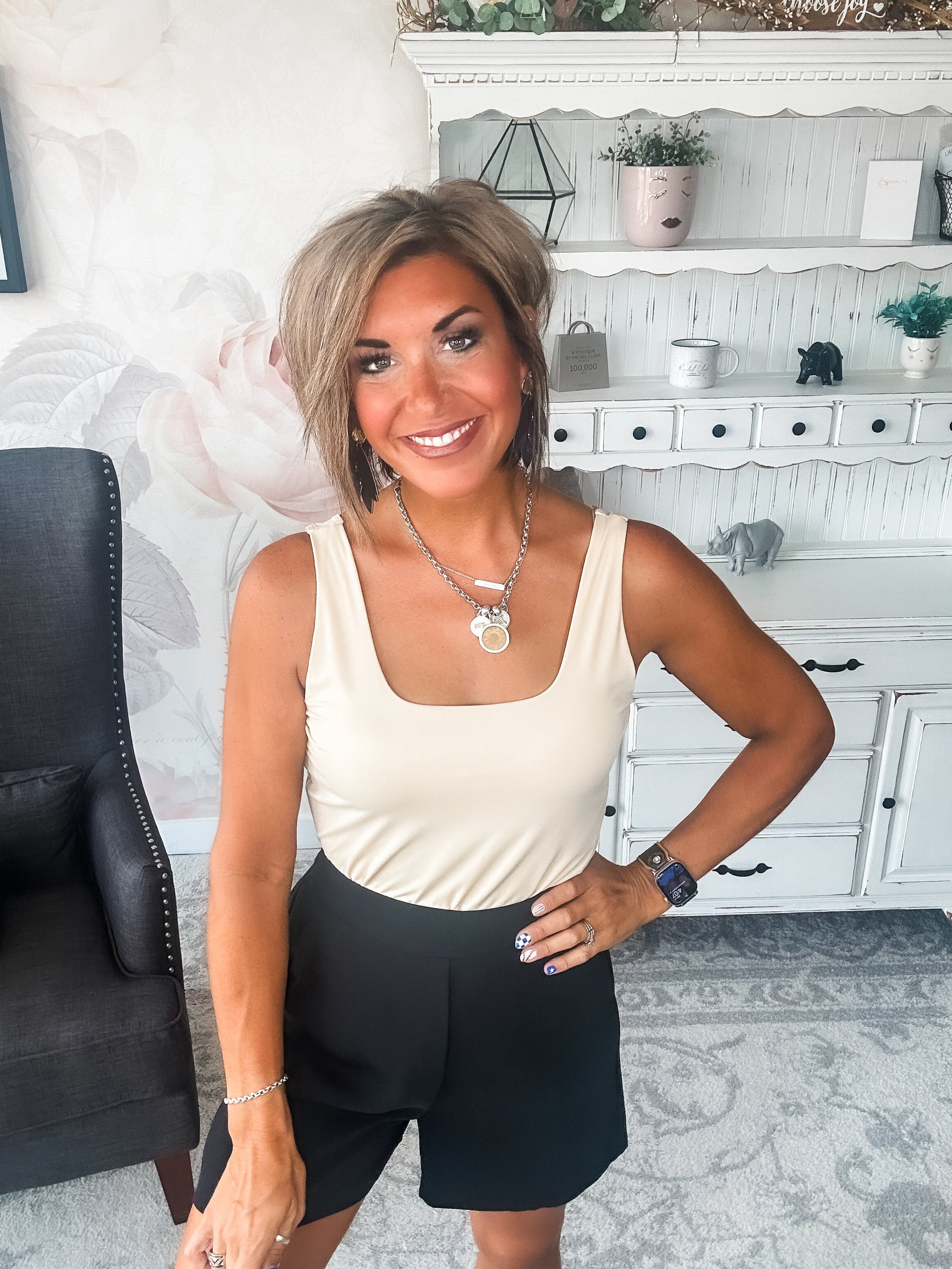 Getting In the Swing Bodysuit - Taupe