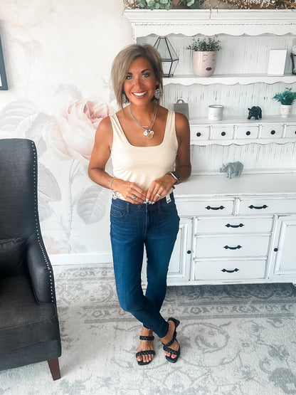 Getting In the Swing Bodysuit - Taupe