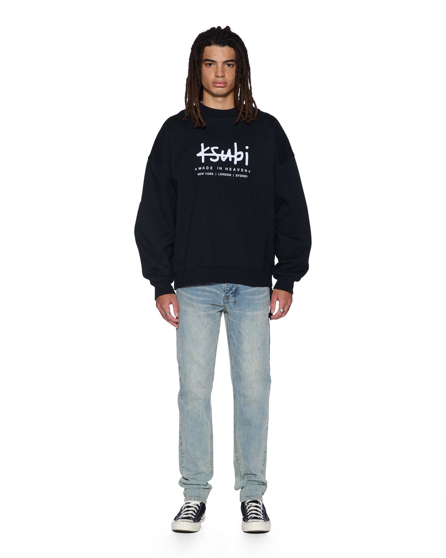 PLATED EKCESS CREWNECK JET BLACK
