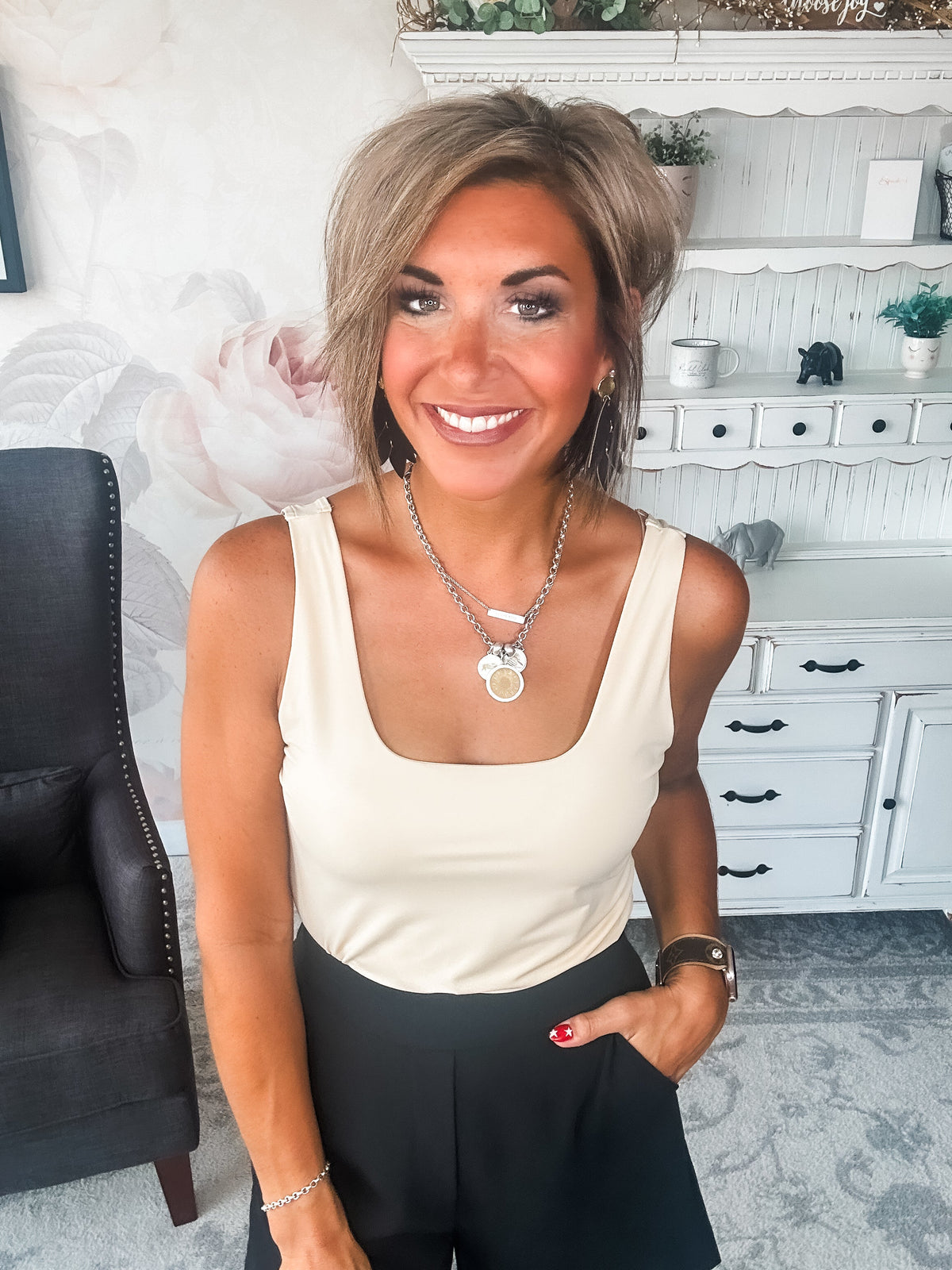 Getting In the Swing Bodysuit - Taupe