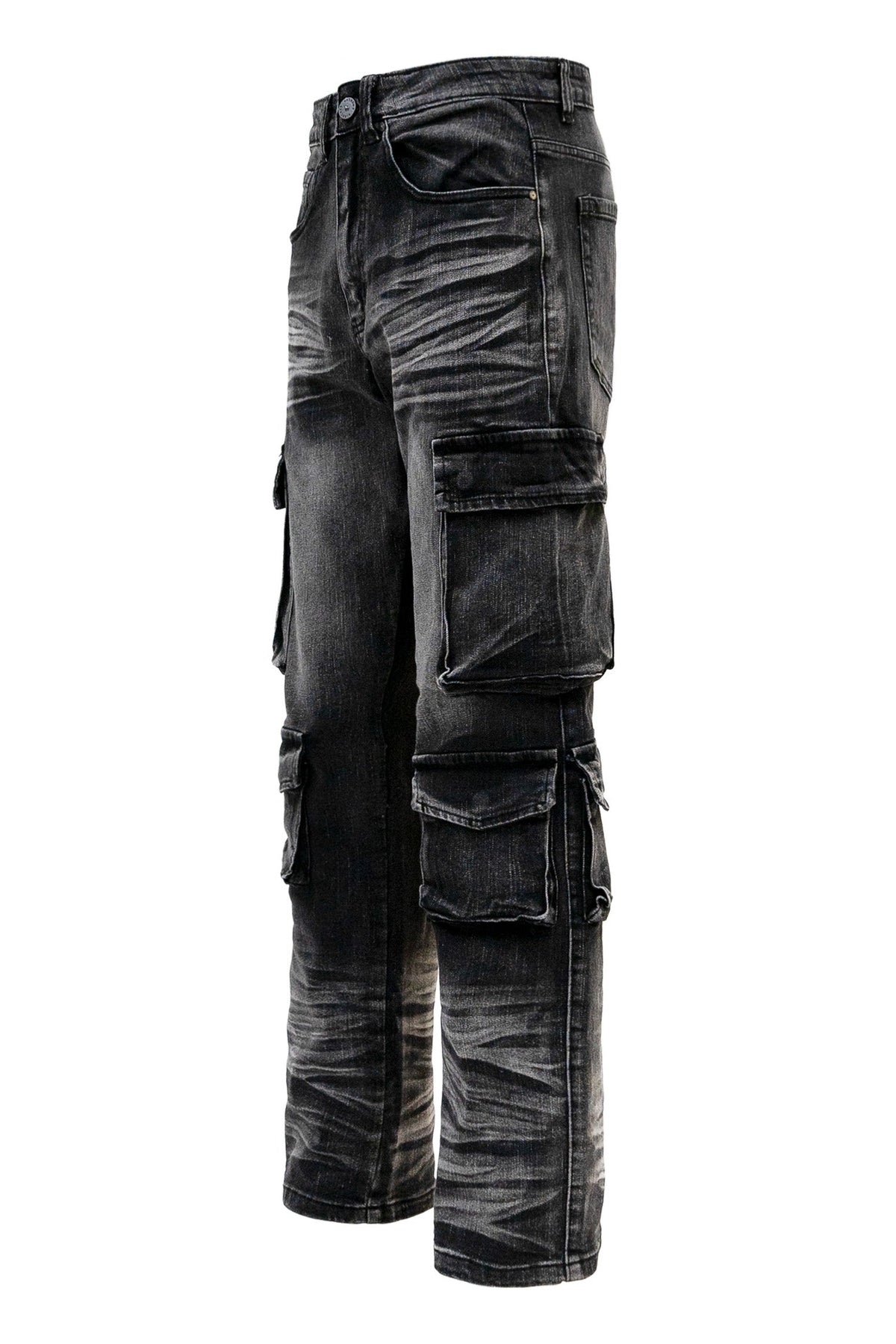 Men's Relaxed Fit Washed Utility Cargo Pants
