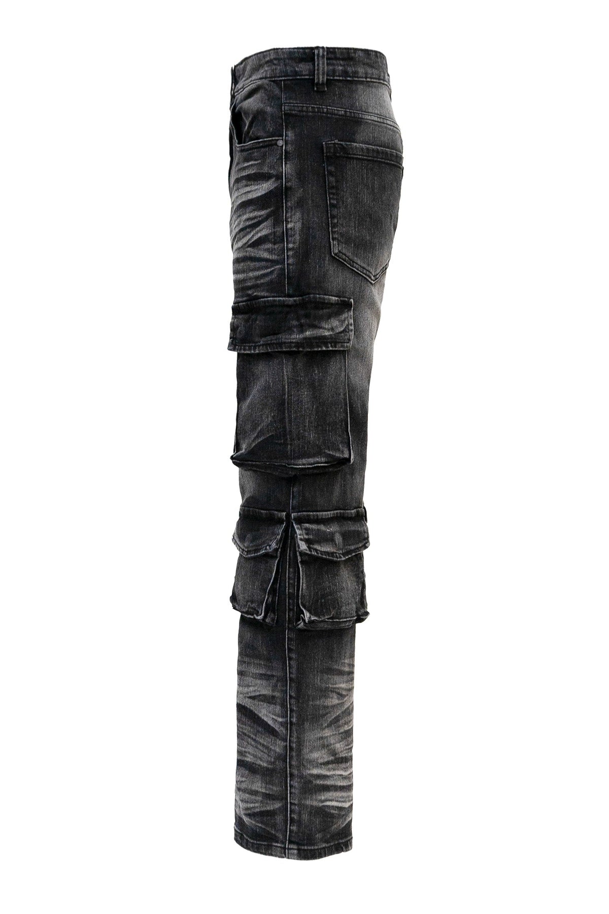 Men's Relaxed Fit Washed Utility Cargo Pants