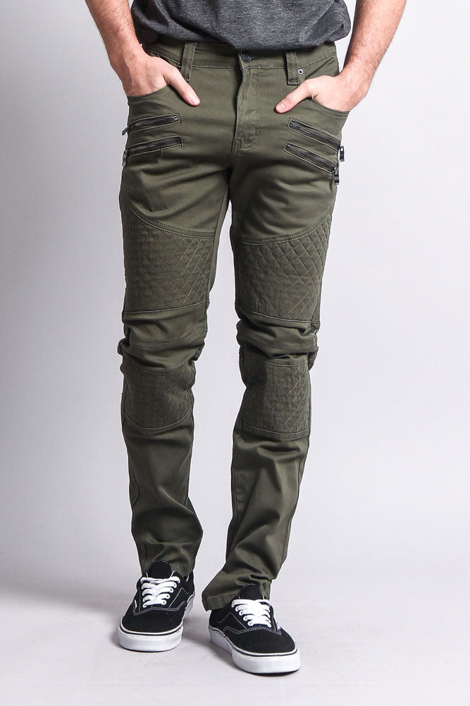Quilted Biker Jeans