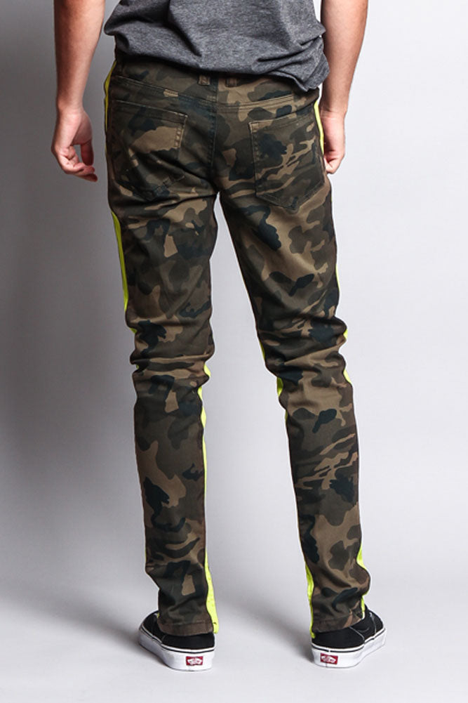 Men's Double Taped Track Style Camo Pants