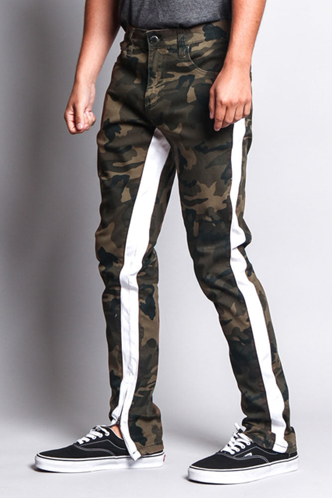 Men's Double Taped Track Style Camo Pants