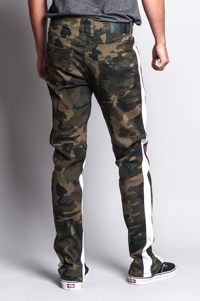 Men's Double Taped Track Style Camo Pants
