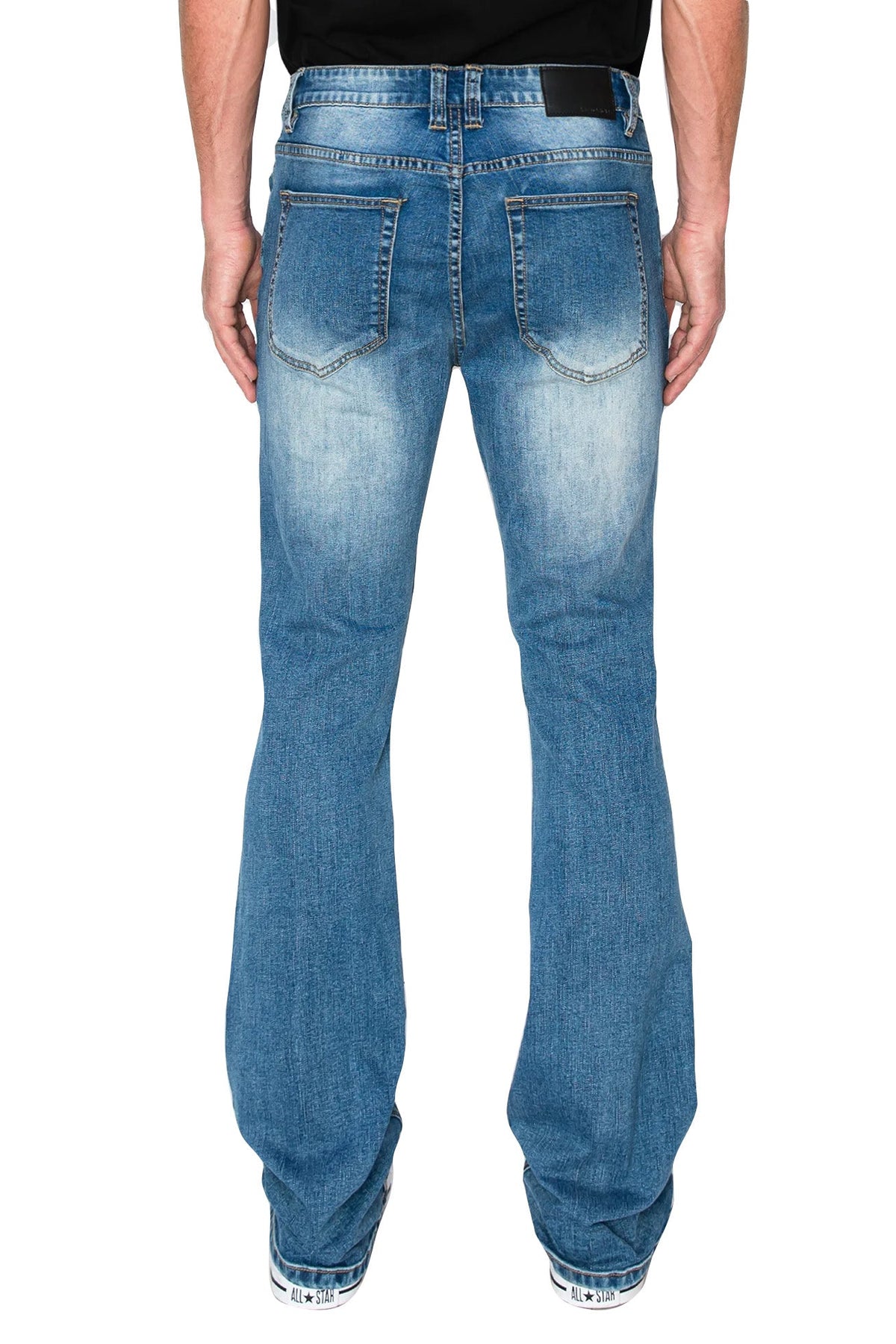 Men's Bootcut Distressed Denim Jeans