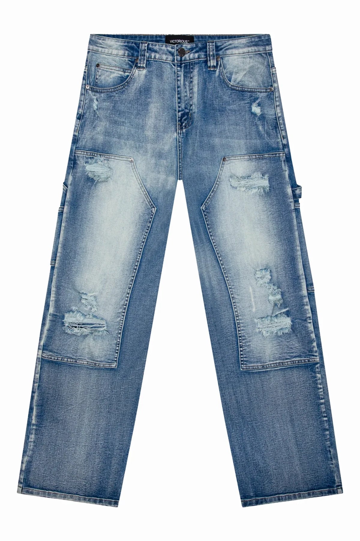 Baggy Fit Distressed Carpenter Denim Jeans