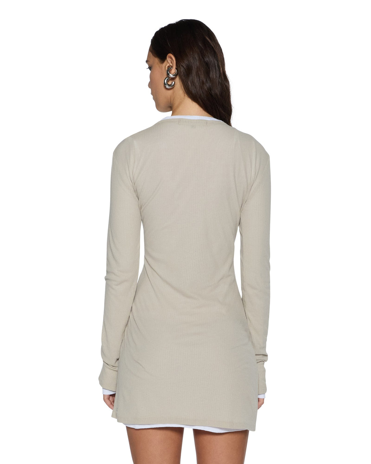 CRAWFORD LS MINI DRESS TAUPE