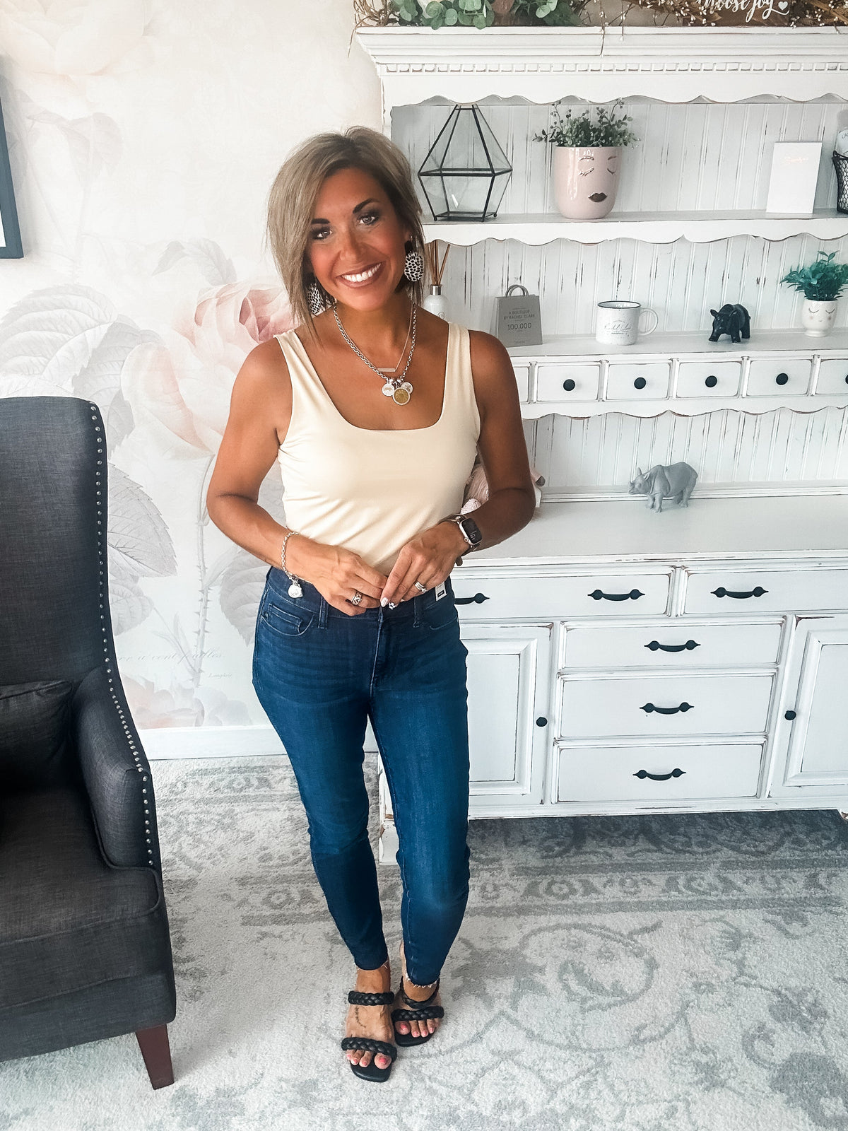 Getting In the Swing Bodysuit - Taupe