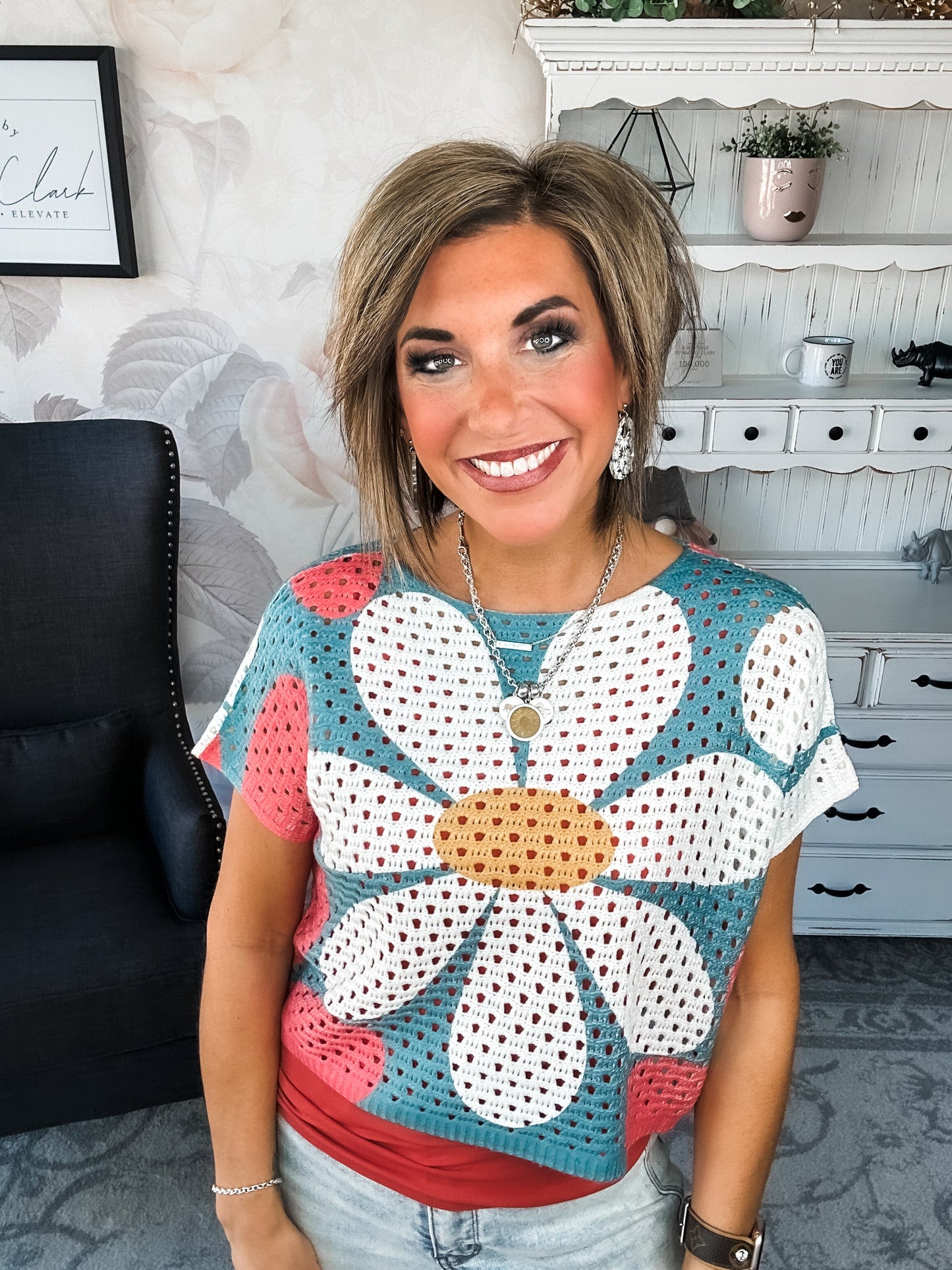 Garden Vibes Crochet Sweater