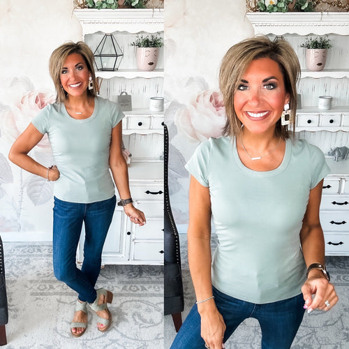 Could Go Back Short Sleeve Tee - Smokey Olive