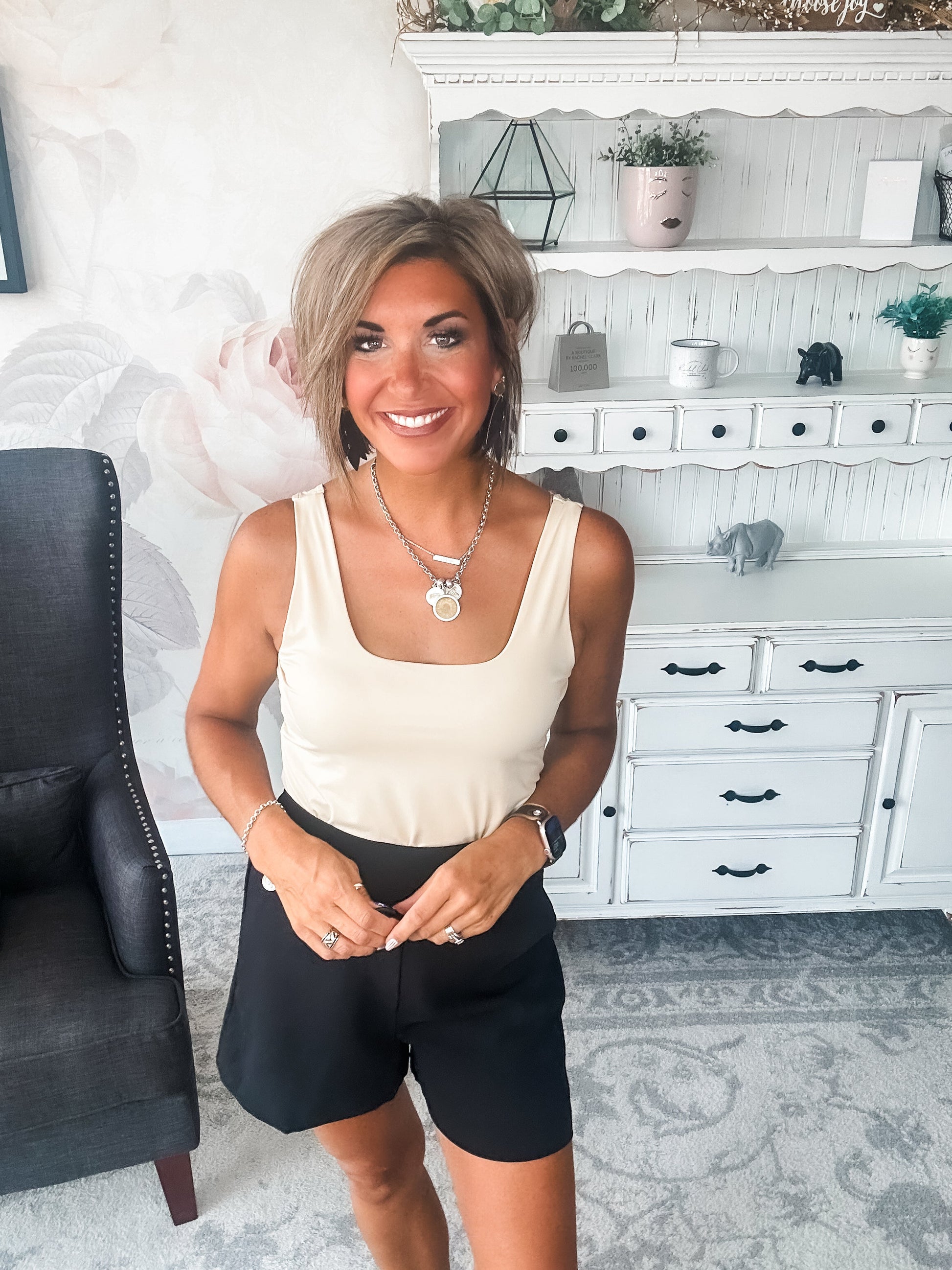 Getting In the Swing Bodysuit - Taupe