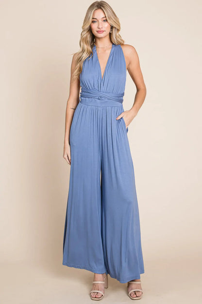 Inevitably Perfect Convertible Jumpsuit - Taupe
