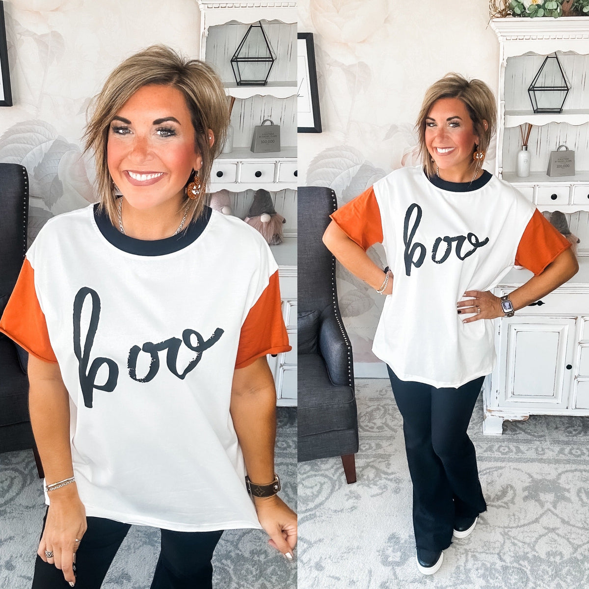 Ampersand Avenue Boyfriend Tee - Hey Boo-tiful