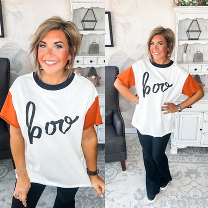 Ampersand Avenue Boyfriend Tee - Hey Boo-tiful