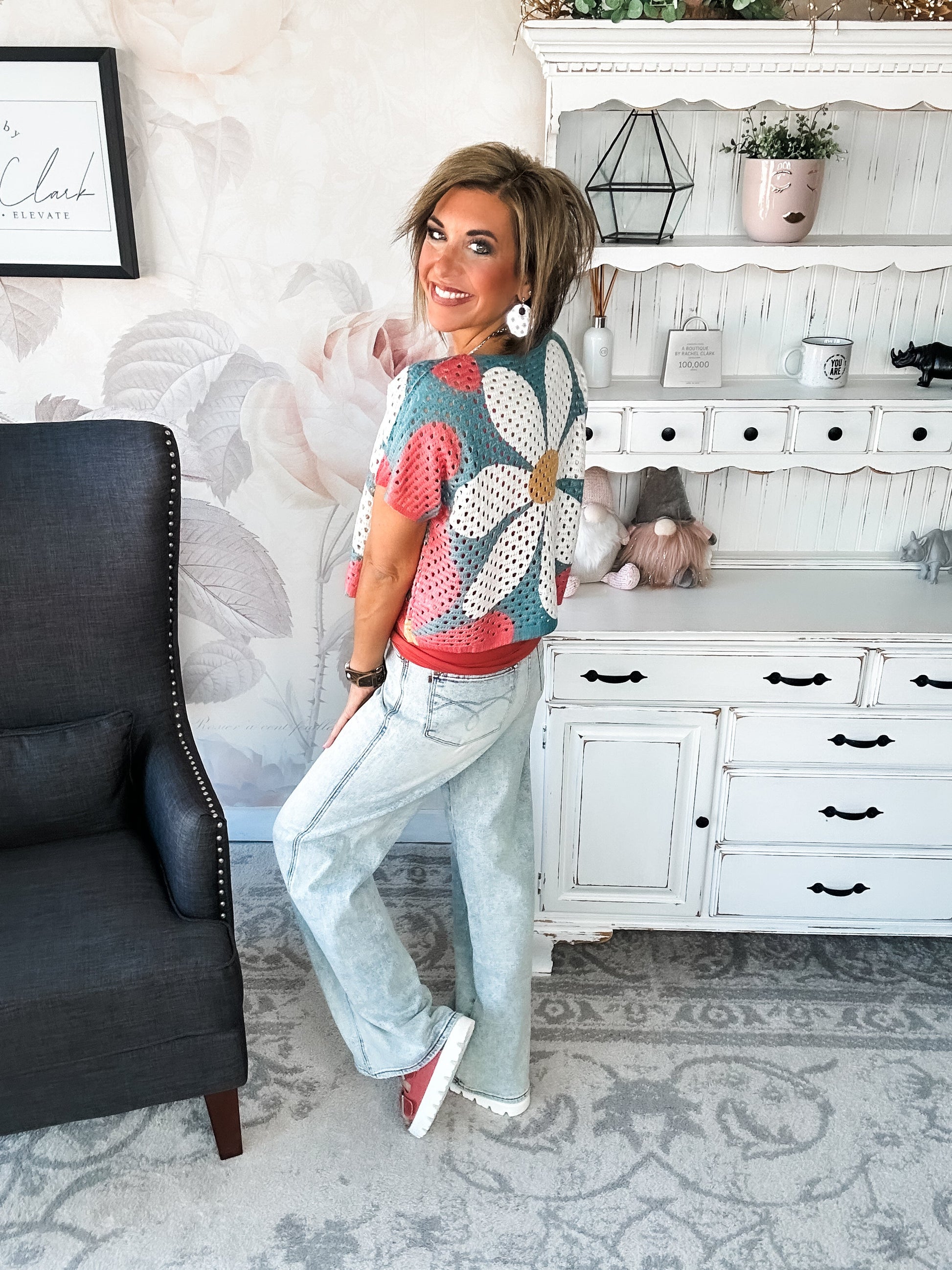 Garden Vibes Crochet Sweater