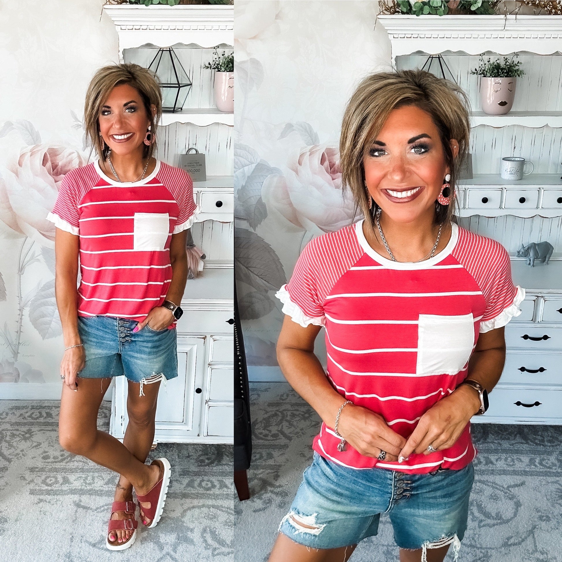 Can't Bring Me Down Tee - Coral