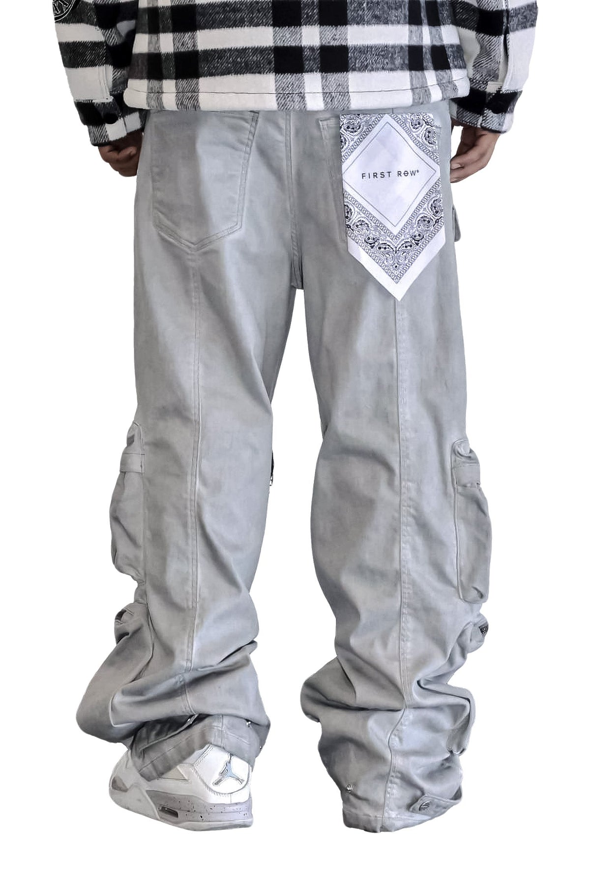Men's Y2k Wide Fit Utility Cargo Baggy Denim Pants