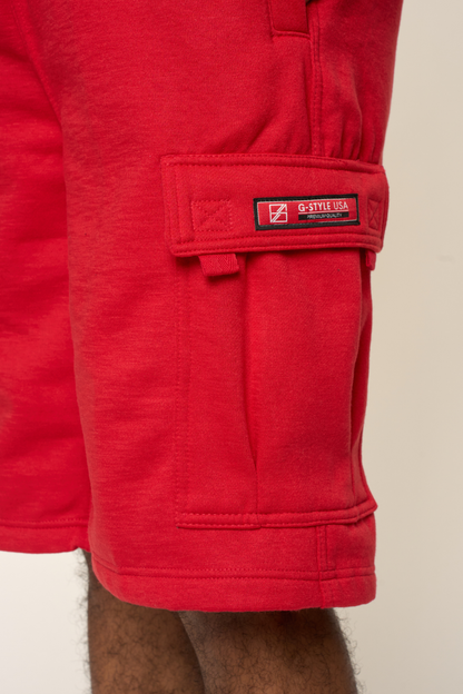 Men's Solid Fleece Heavyweight Cargo Shorts