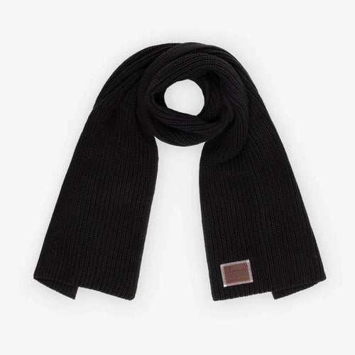 Love Your Melon - Black Flat Knit Scarf