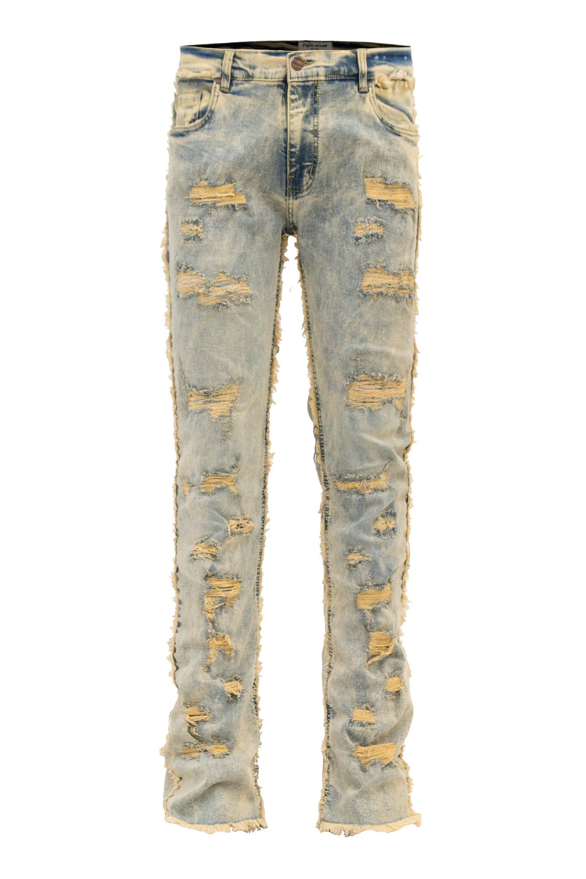 Men's No End Distressed Stacked Denim Jeans