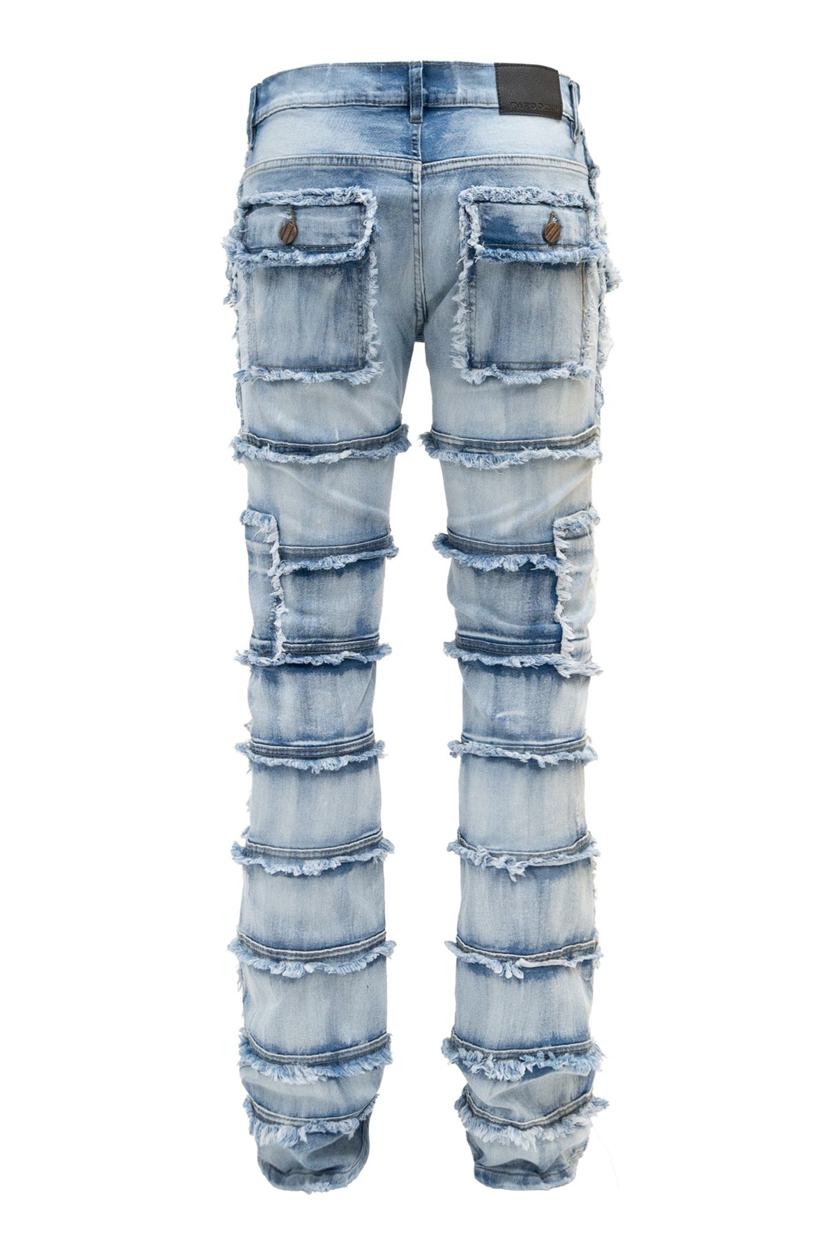 Men's Patchwork True Stacked Denim Jeans
