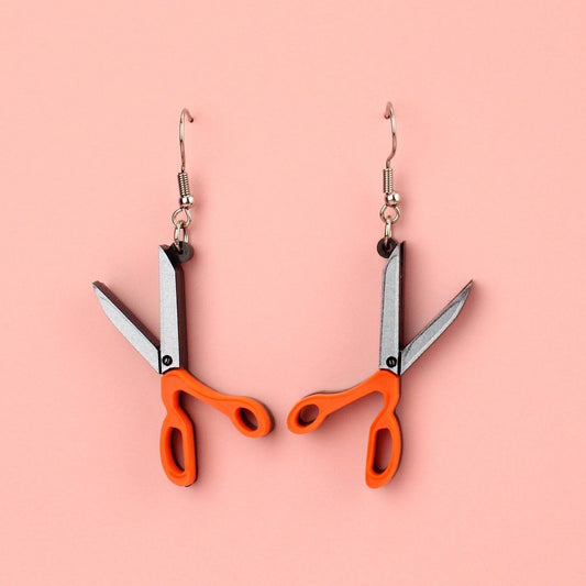 Fabric Scissor Earrings