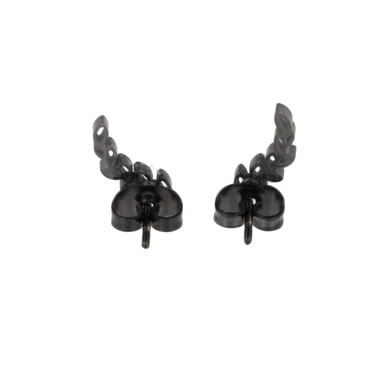 Fern Stud Earrings (Black)