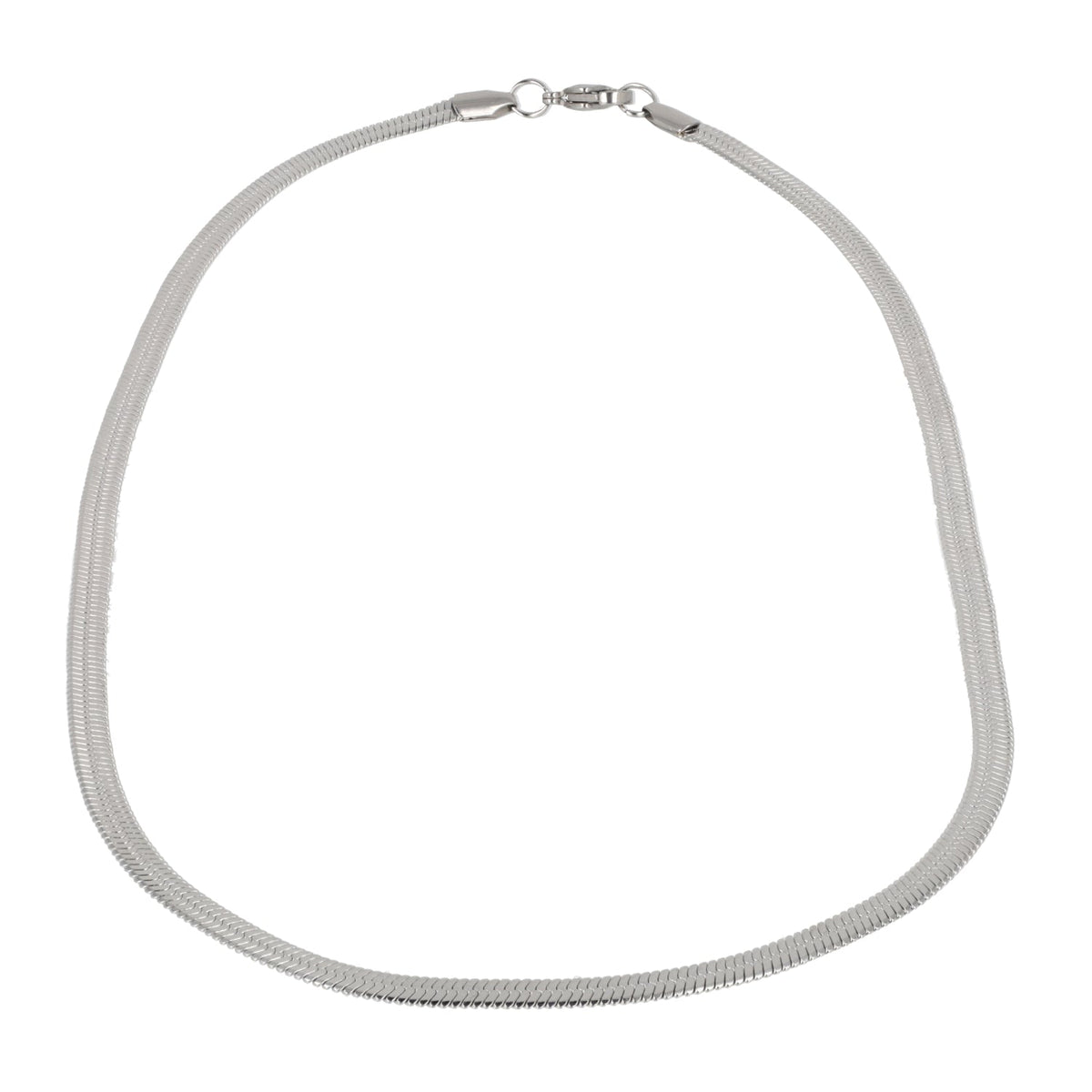 Flat Snake Chain Necklace (Stainless Steel)