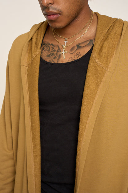 Long Length Drape Cape Cardigan Hoodie