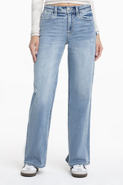Callie Cargo Wide Leg Jeans