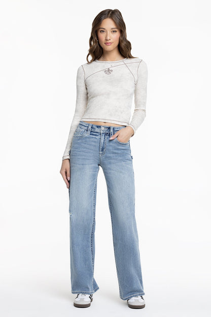 Callie Cargo Wide Leg Jeans