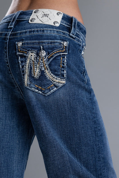 Maya Logo Wide Leg Jeans