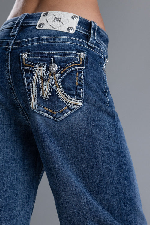 Maya Logo Wide Leg Jeans