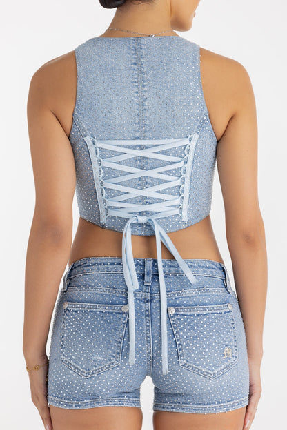 Evy Rhinestone Corset