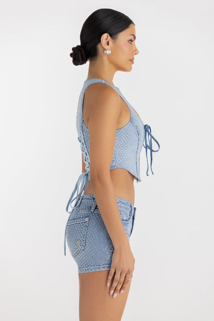 Evy Rhinestone Corset