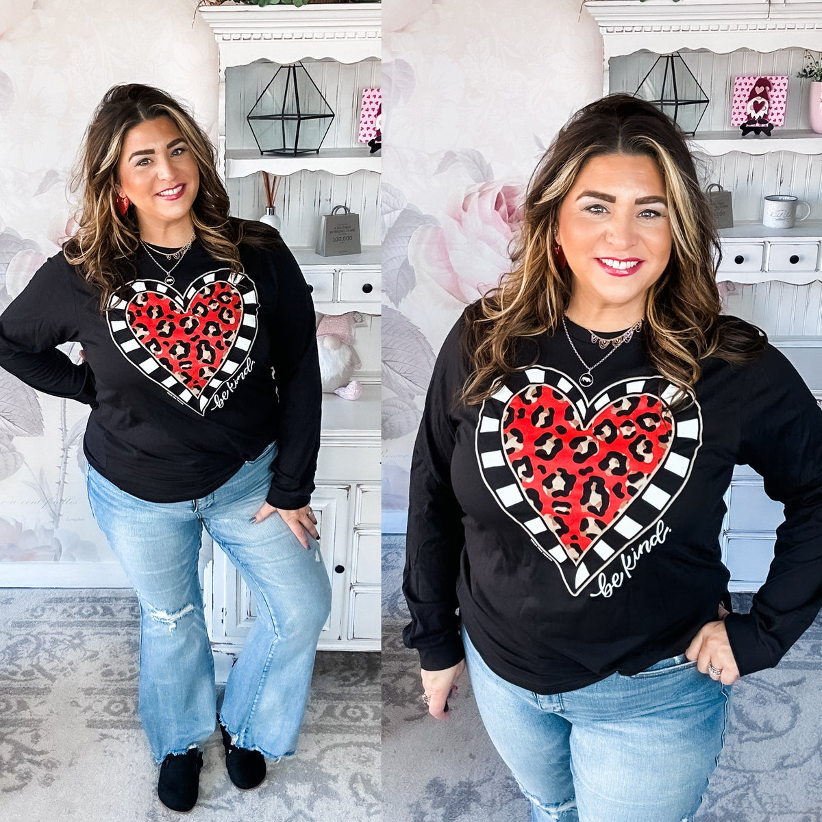 Be Kind, Valentine - Long Sleeve Graphic Tee