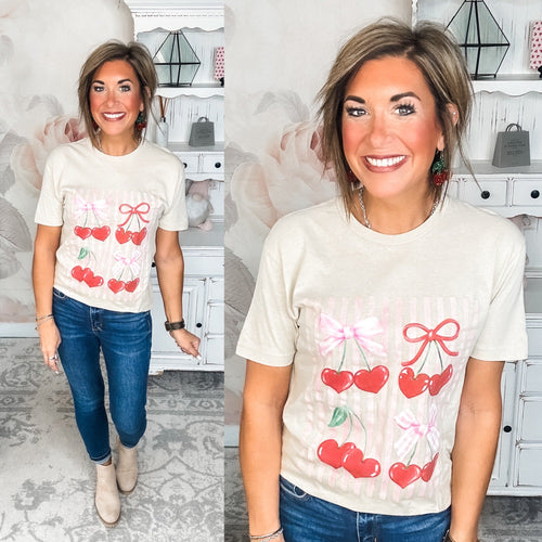 Cheery Cherry Bow Graphic Tee