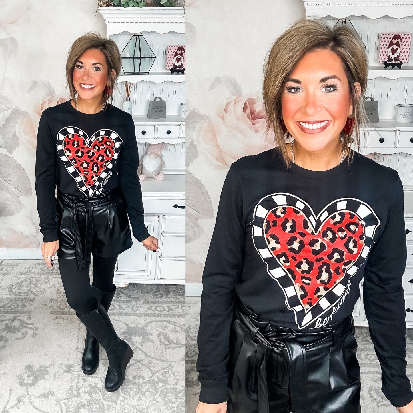 Be Kind, Valentine - Long Sleeve Graphic Tee