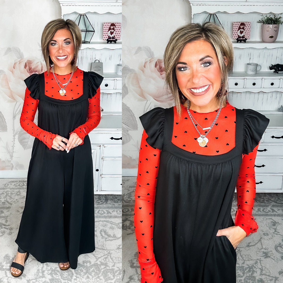 Feeling Reckless Jumpsuit - Black