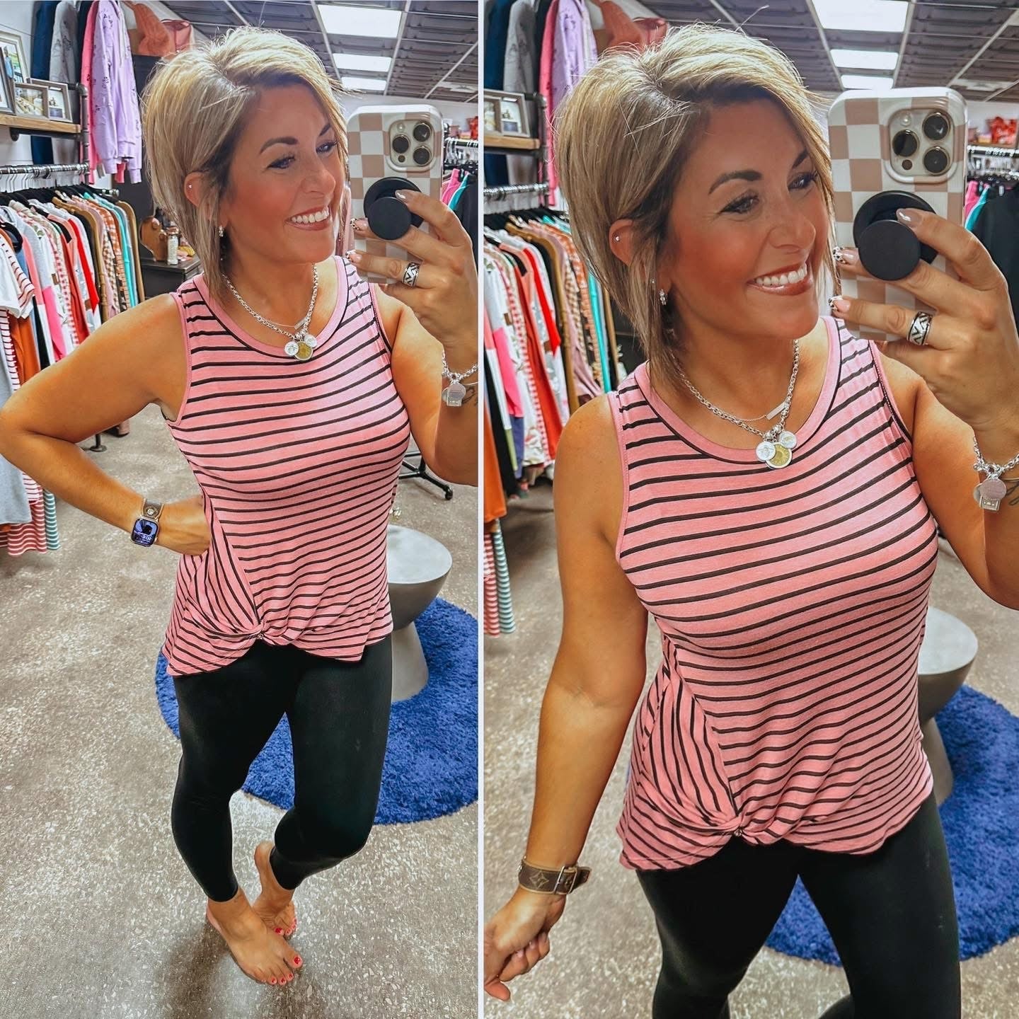 As Fast As I Can Tank - Mauve/Black