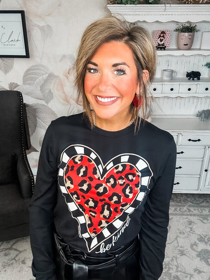 Be Kind, Valentine - Long Sleeve Graphic Tee