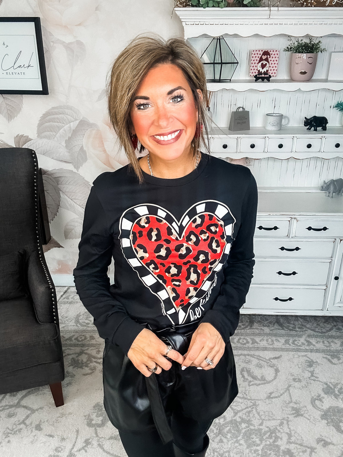 Be Kind, Valentine - Long Sleeve Graphic Tee