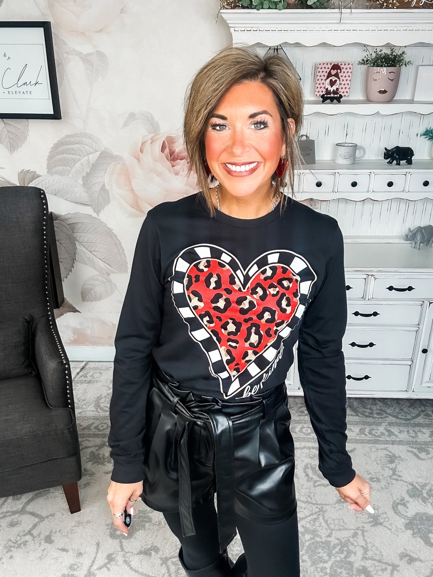 Be Kind, Valentine - Long Sleeve Graphic Tee