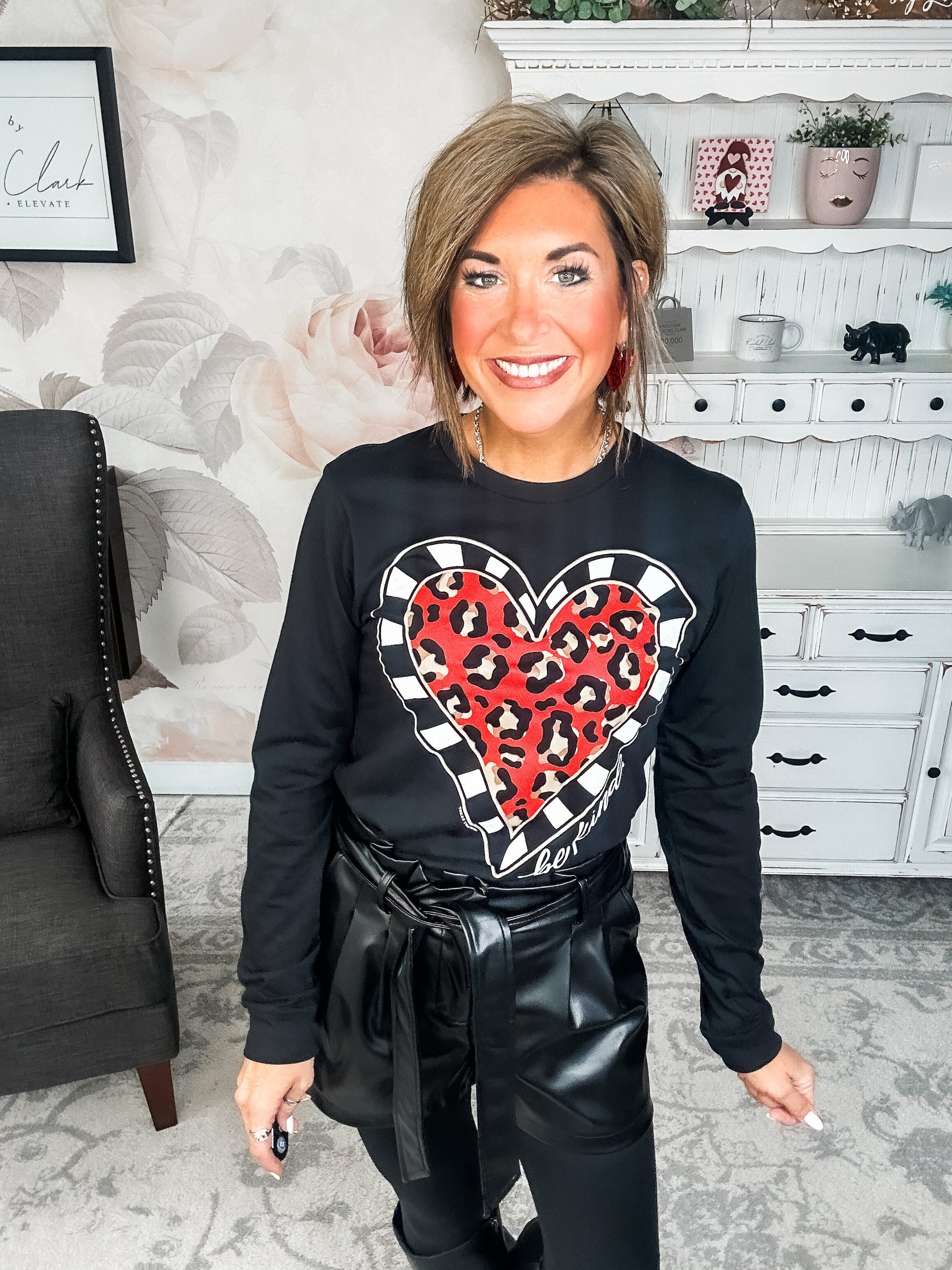 Be Kind, Valentine - Long Sleeve Graphic Tee