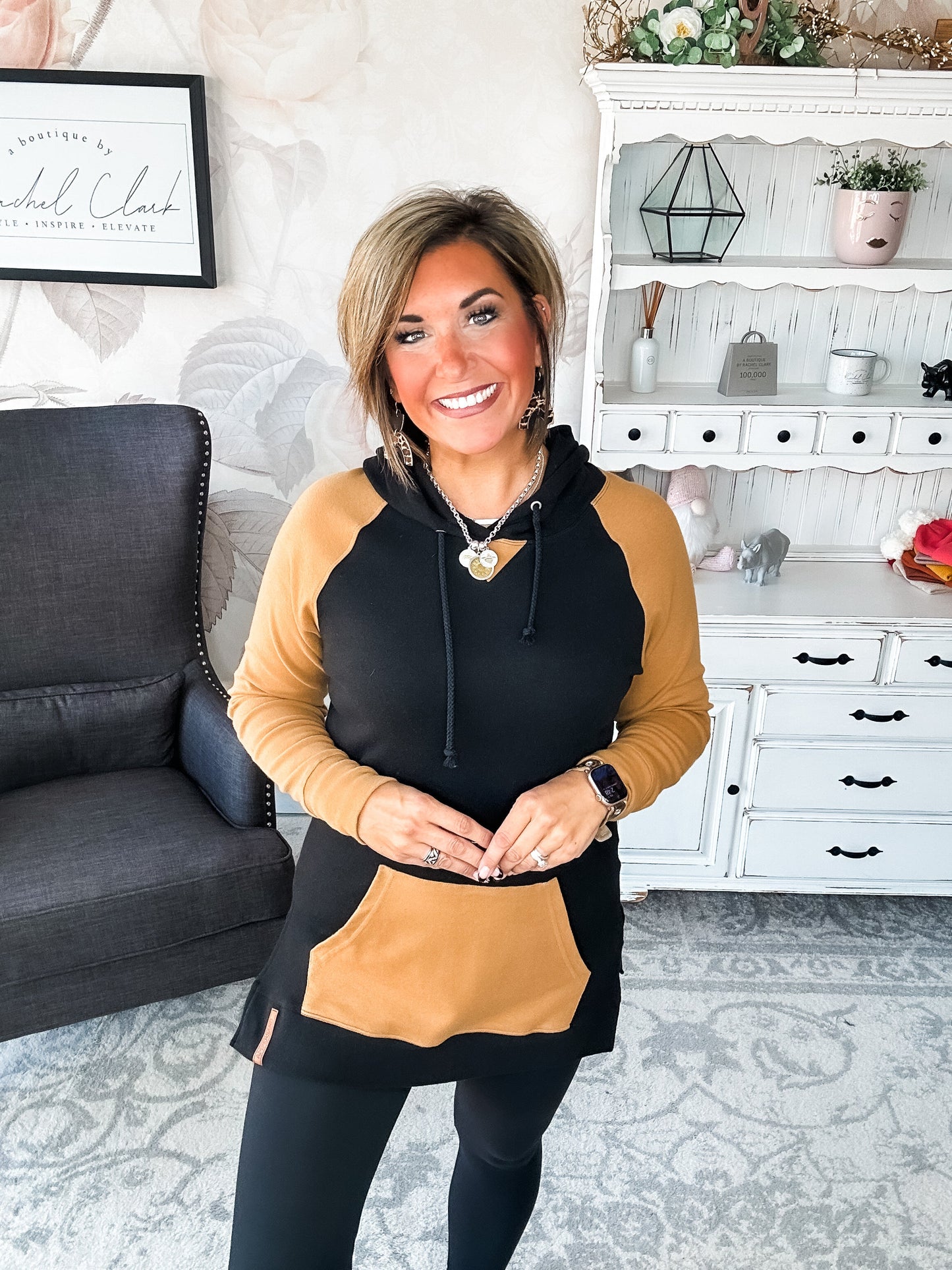 Ampersand Avenue SideSlit Hoodie - Coffee & Confidence