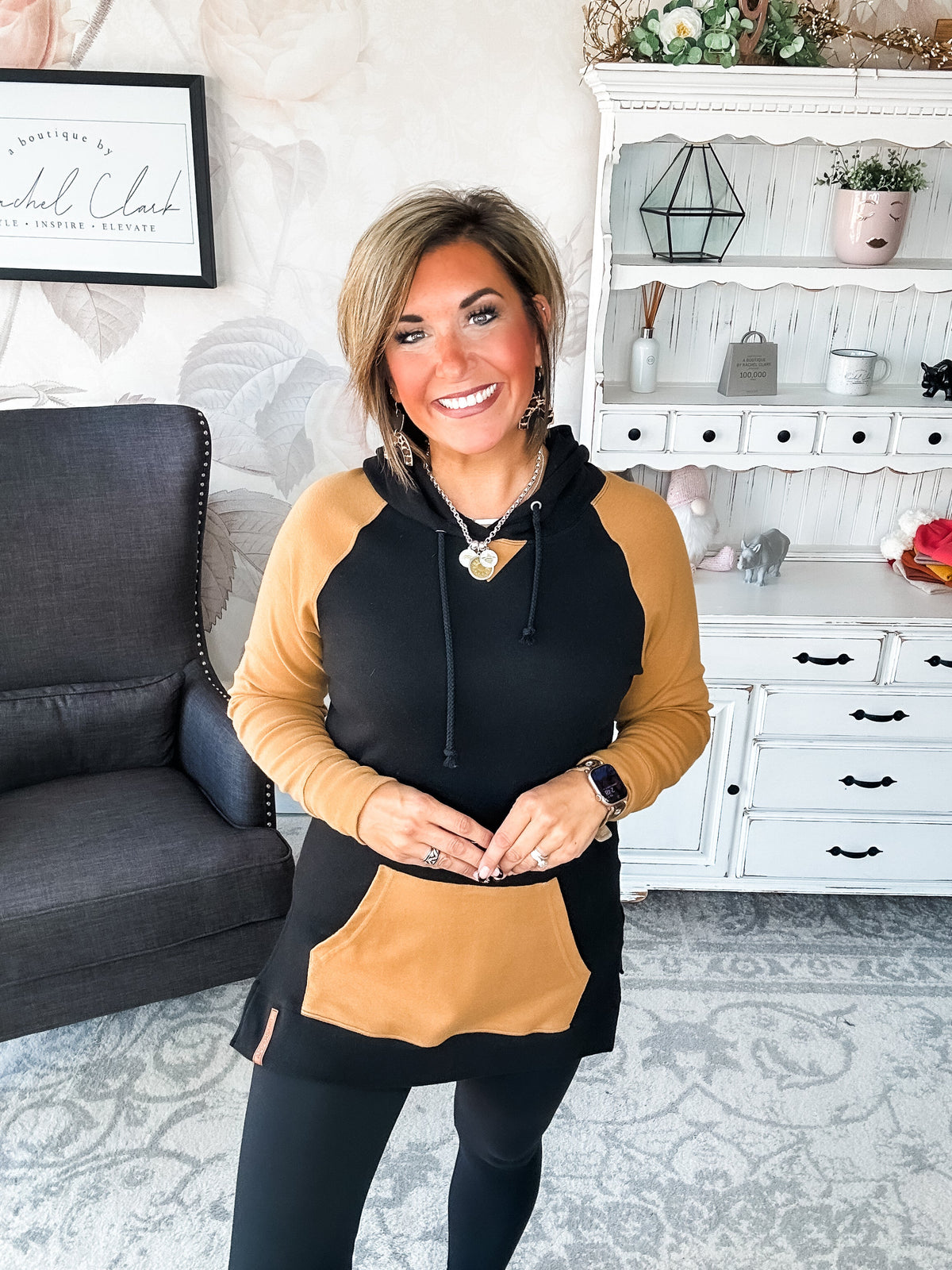 Ampersand Avenue SideSlit Hoodie - Coffee & Confidence