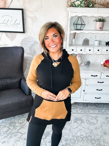 Ampersand Avenue SideSlit Hoodie - Coffee & Confidence